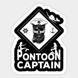 Pontoon Captain with mermaids Sticker